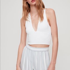 WILFRED FREE ARITZIA VALERIA WHITE CROP TOP